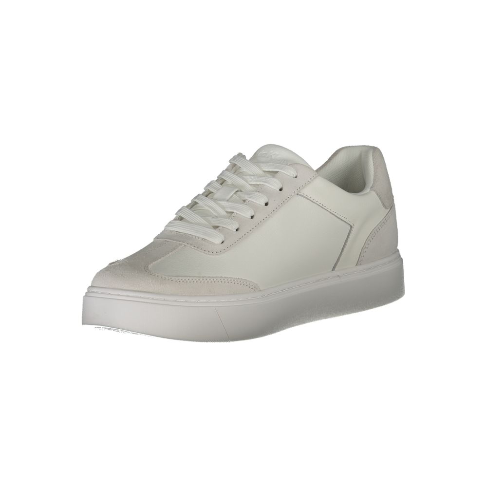 Chic White Leather Men Sneaker designed by Calvin Klein - Image 3