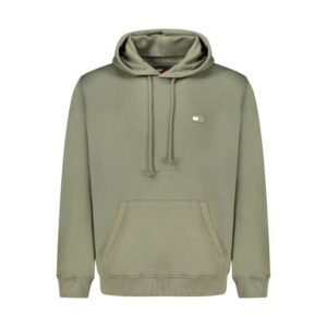 Casual Verde Cotton Mens Hoodie designed by Tommy Hilfiger