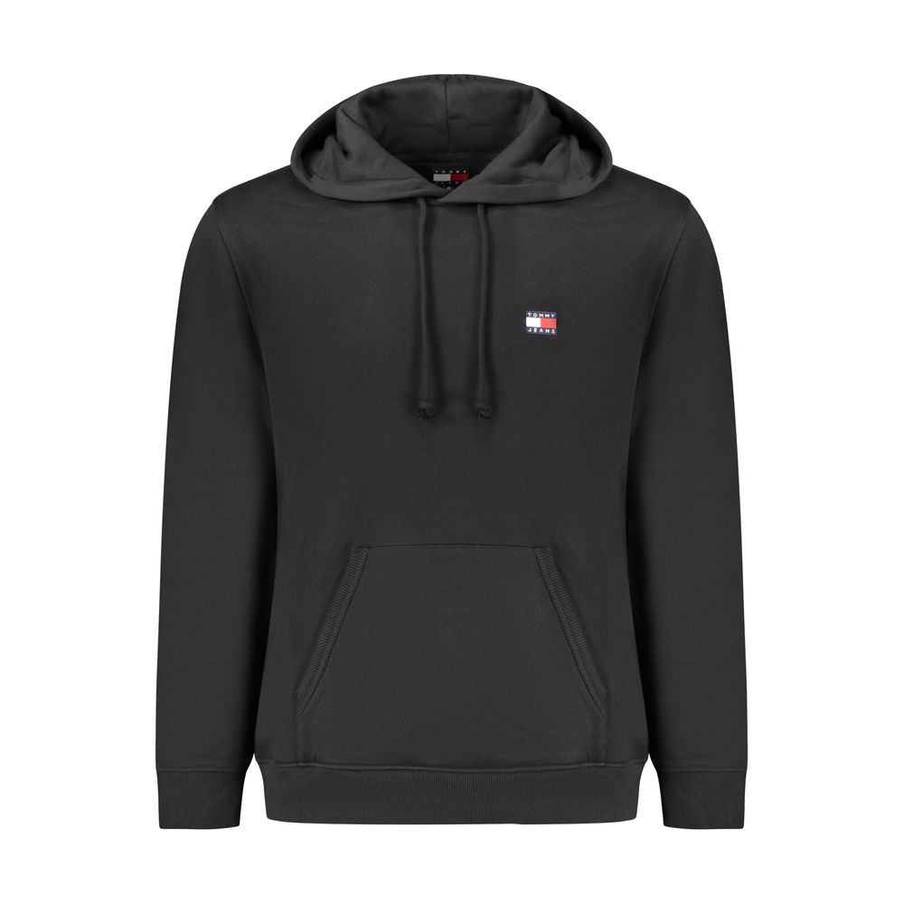 Casual Black Cotton Mens Hoodie designed by Tommy Hilfiger
