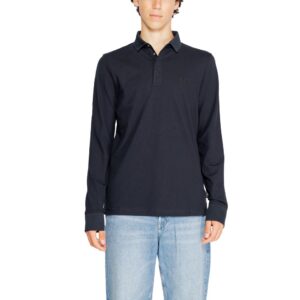 Blue Cotton Long Sleeve T-Shirt