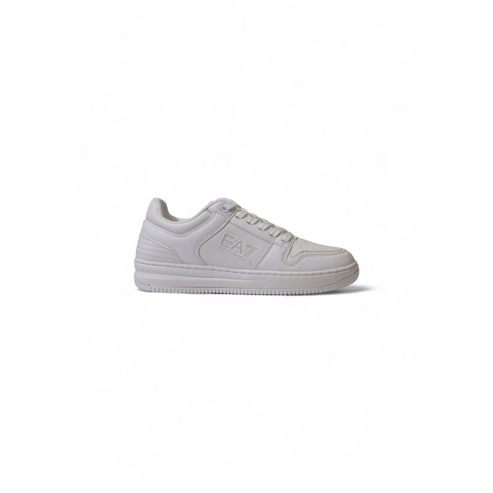 Chic White Low Top Athletic Sneakers designed by Emporio Armani