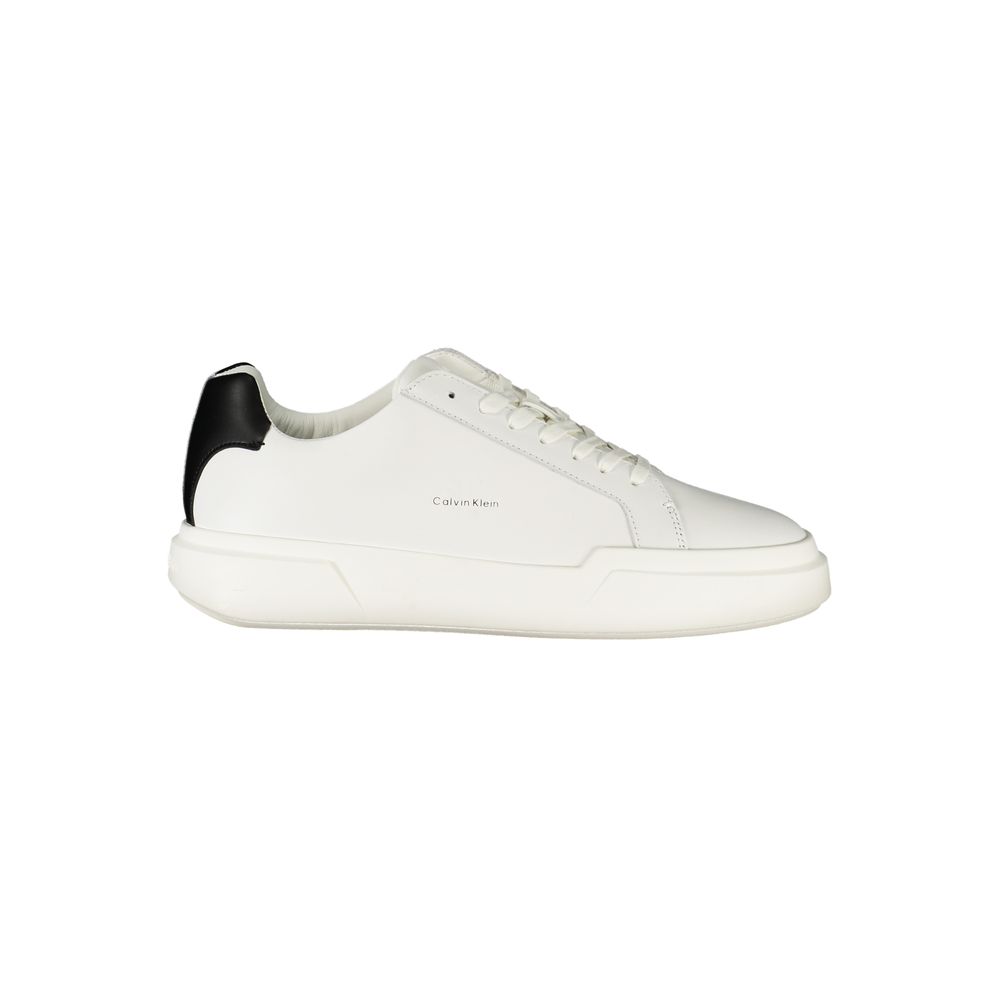 Chic Bianco Leather Mens Sneaker designed by Calvin Klein
