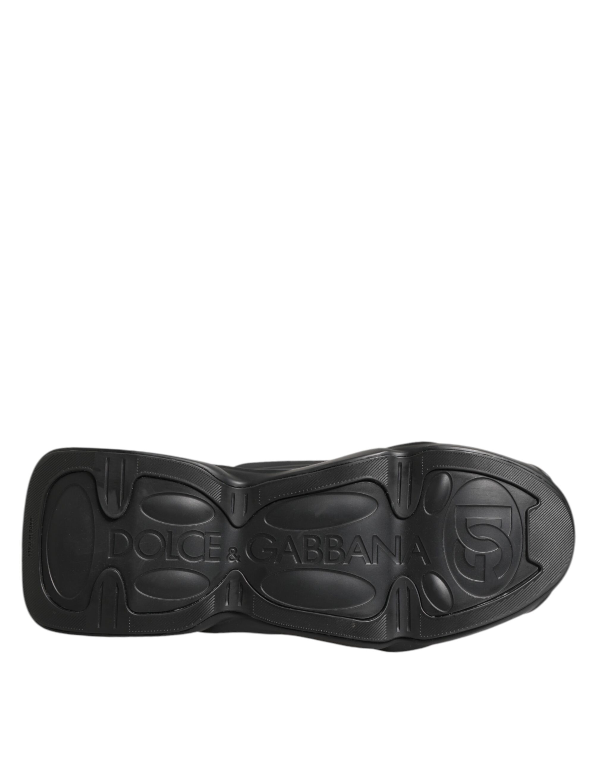 Black Lace Up Wave Low Top Sneakers by Dolce&Gabbana - Image 8