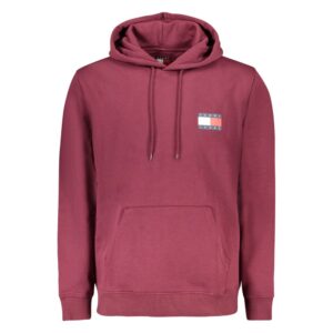 Casual Red Cotton Mens Hoodie designed by Tommy Hilfiger