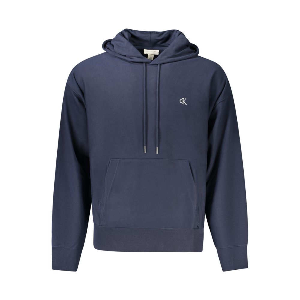 Blue Cotton Mens Hoodie designed by Calvin Klein