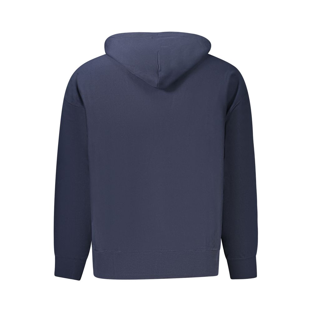 Blue Cotton Mens Hoodie designed by Calvin Klein - Image 2