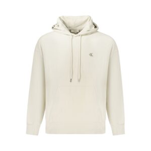Beige Cotton Men's Hoodie designed by Calvin Klein