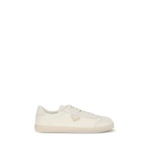 Stylish Cream Low Top Sneakers designed by Prada