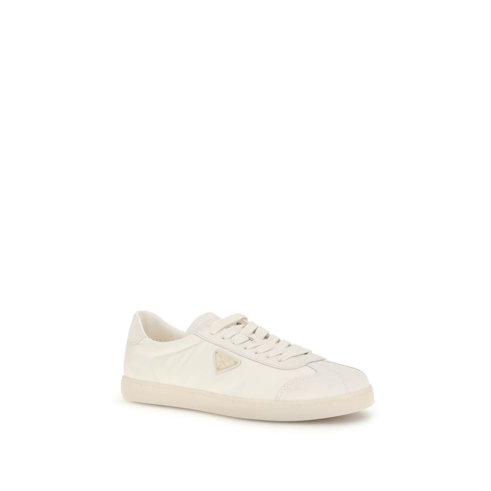 Stylish Cream Low Top Sneakers designed by Prada - Image 2