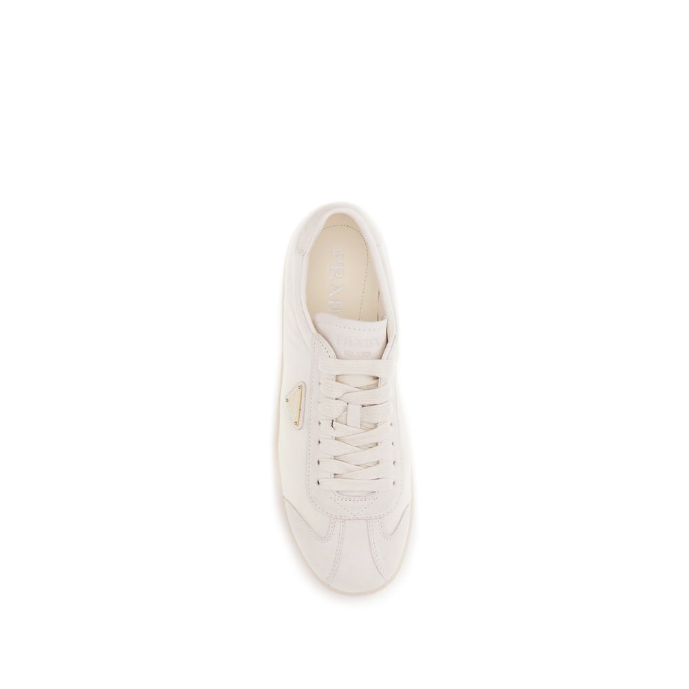 Stylish Cream Low Top Sneakers designed by Prada - Image 4
