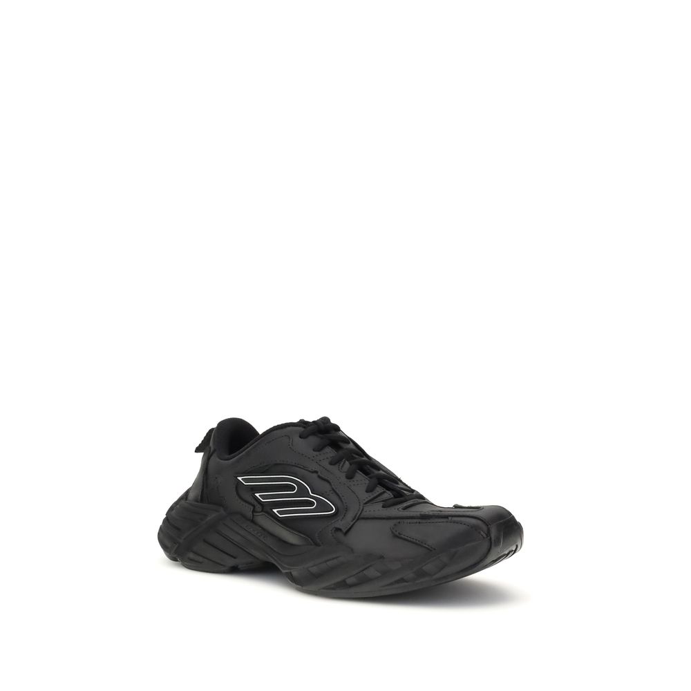 Black Calf Leather Bos Taurus Sneakers designed by Balenciaga - Image 2