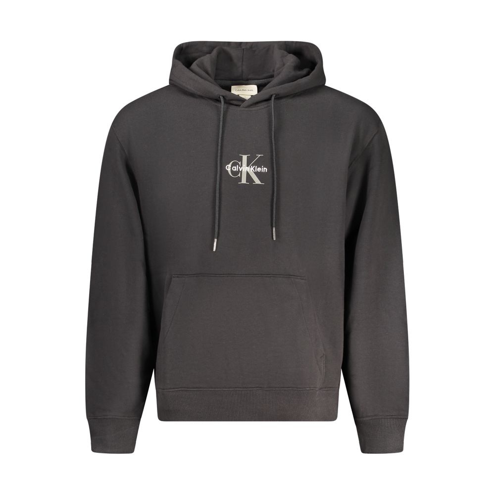 Black Cotton Mens Sweater Hoodie designed by Calvin Klein