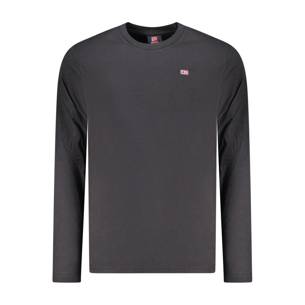 Black Cotton Men T-Shirt