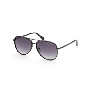Black Metal Mens Sunglasses designed by Guess