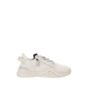 Elegant Cream Low Top Athletic Sneakers designed by Fendi