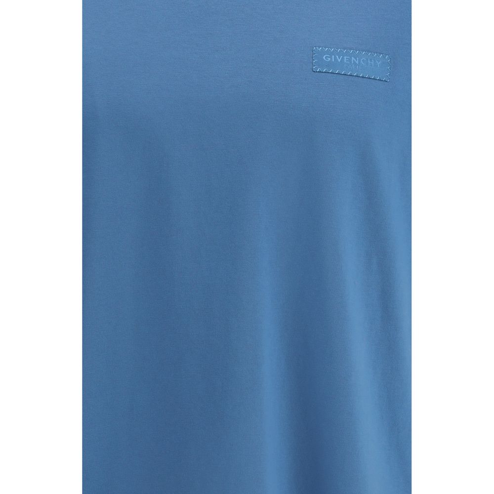 Elegant Blue Soft Cotton T-Shirt designed by Givenchy - Image 3