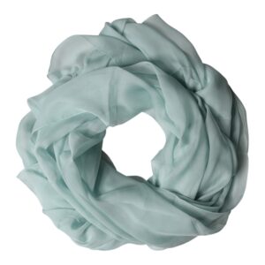 Light Teal Silk Neck Wrap Shawl Scarf by Dolce&Gabbana