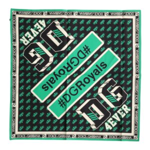 Multicolor DG Royals Square Foulard Scarf by Dolce&Gabbana