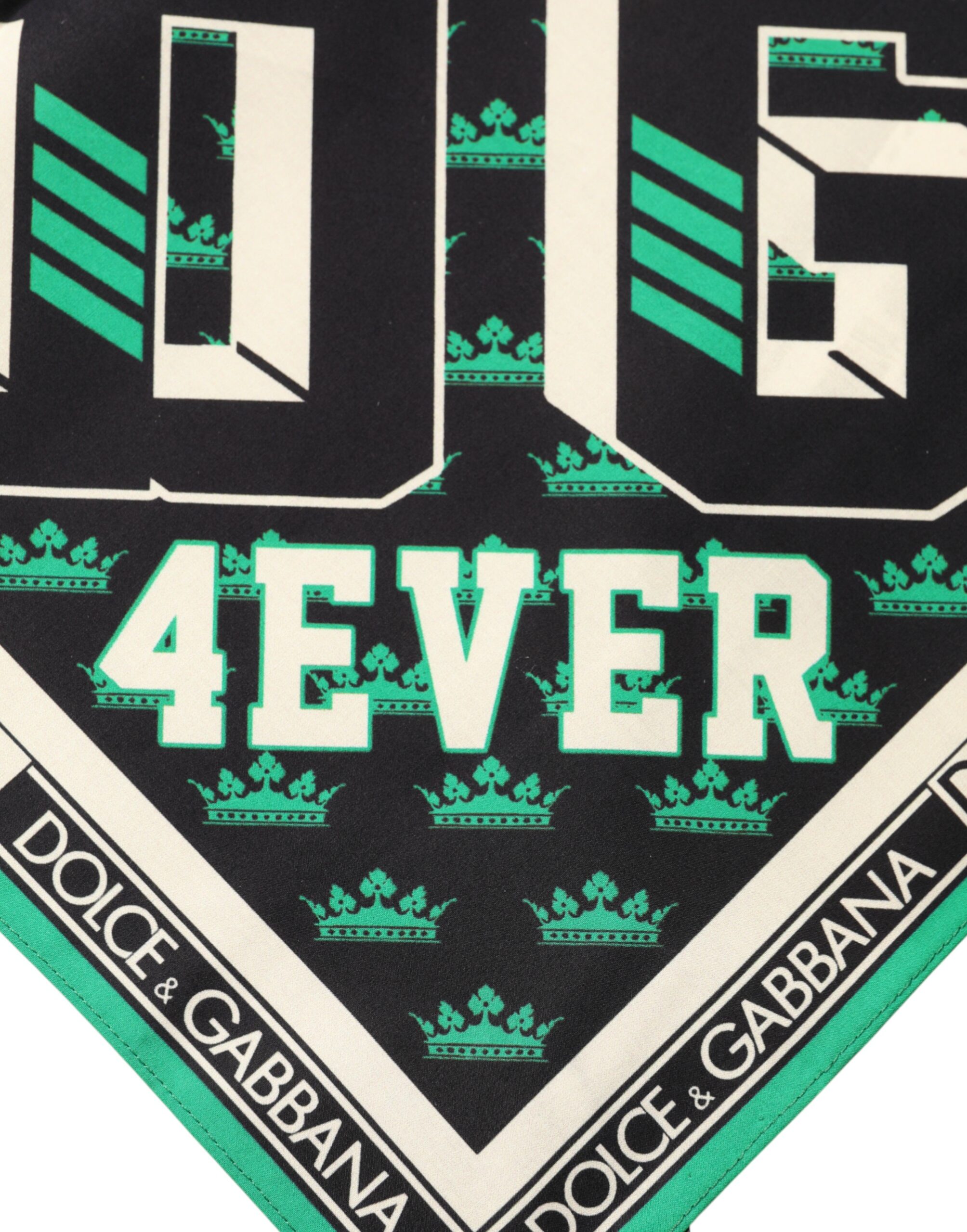 Multicolor DG Royals Square Foulard Scarf by Dolce&Gabbana - Image 4