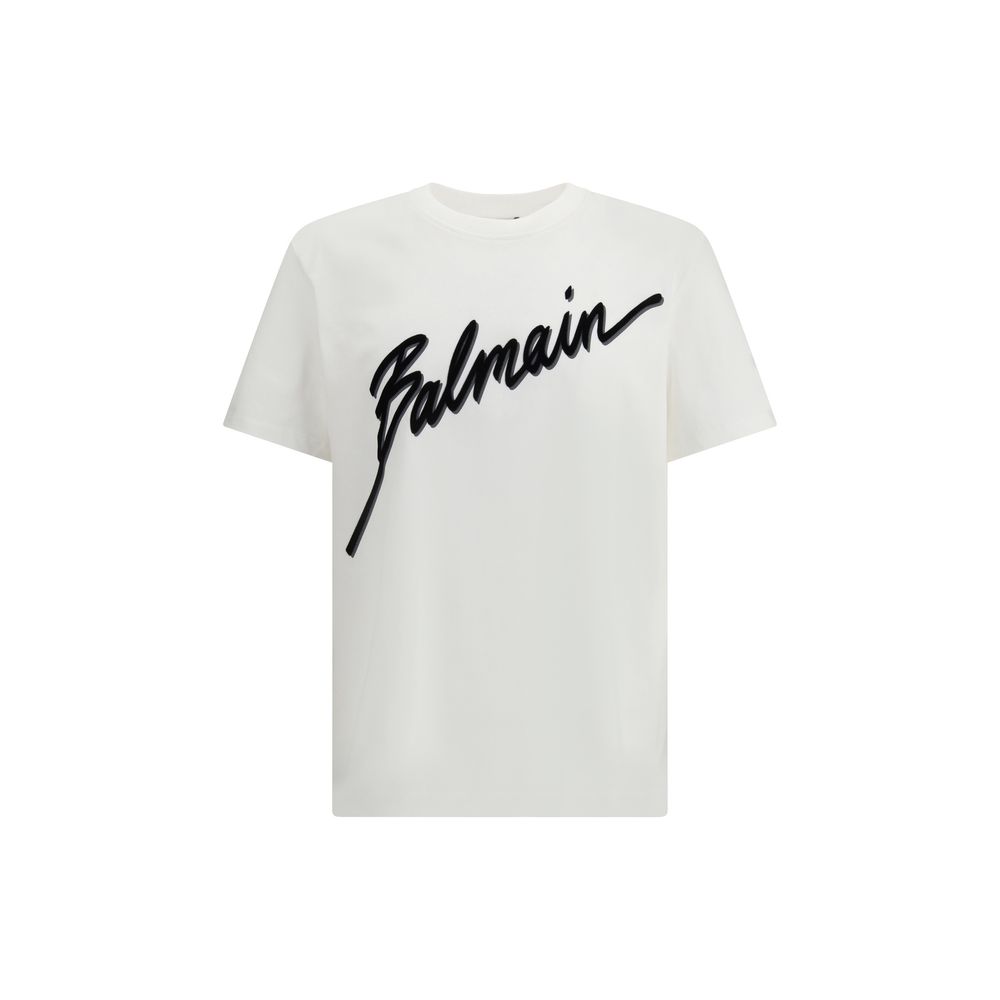 Stylish White Soft Cotton T-Shirt designed by Balmain