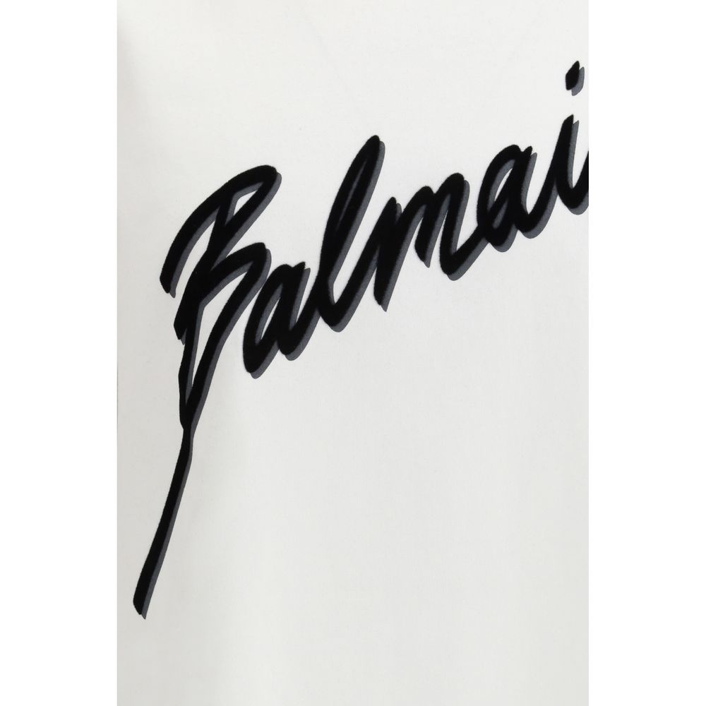 Stylish White Soft Cotton T-Shirt designed by Balmain - Image 3