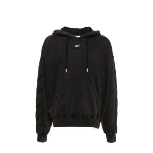 Elegant Black Soft Cotton Sweatshirt designed by Off-White