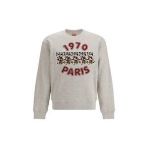 Classic Gray Cotton Sweatshirt designed by Kenzo