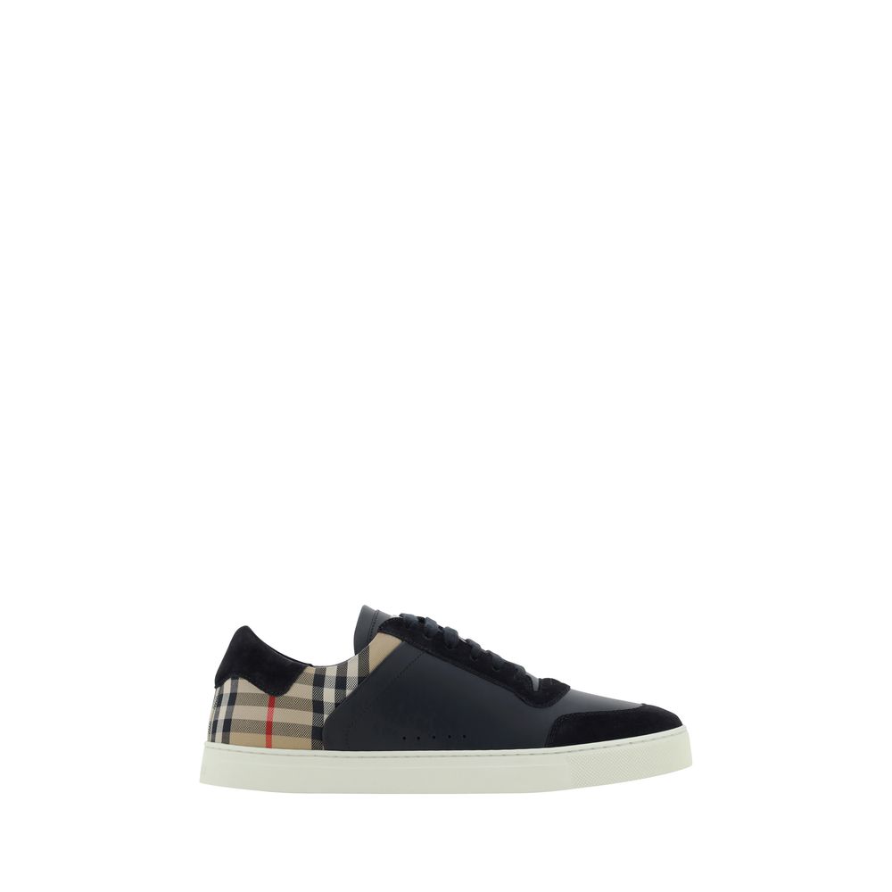 Iconic Logo Leather Low Top Sneakers designed by Burberry