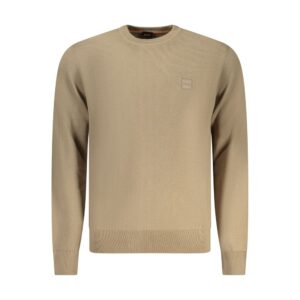 Marrone Cotton Mens Sweater designed by Hugo Boss