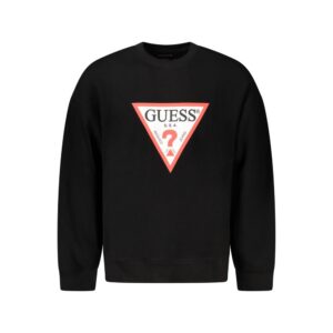 Original Black Cotton Mens Sweater designed by Guess