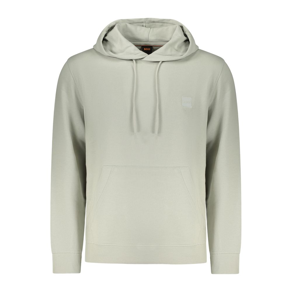 Trendy Grigio Cotton Mens Hoodie designed by Hugo Boss