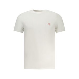Classic White Cotton Mens T-Shirt designed by Guess