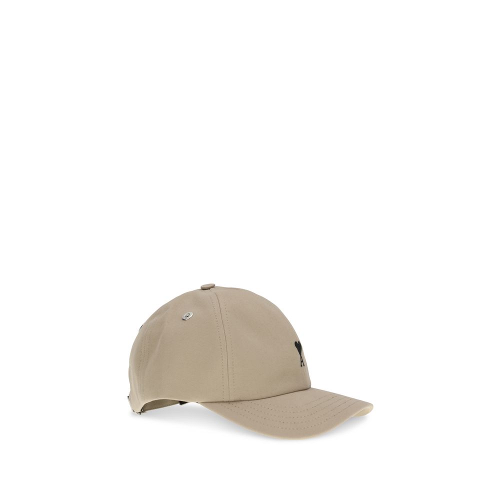 Stylish Beige Cotton Baseball Cap designed by Ami Paris - Image 2