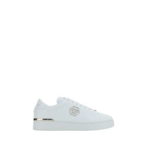 White Leather Low Top Sneakers designed by Phillipp Plein
