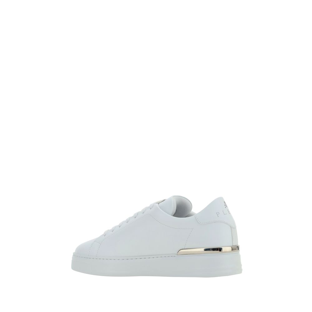 White Leather Low Top Sneakers designed by Phillipp Plein - Image 3