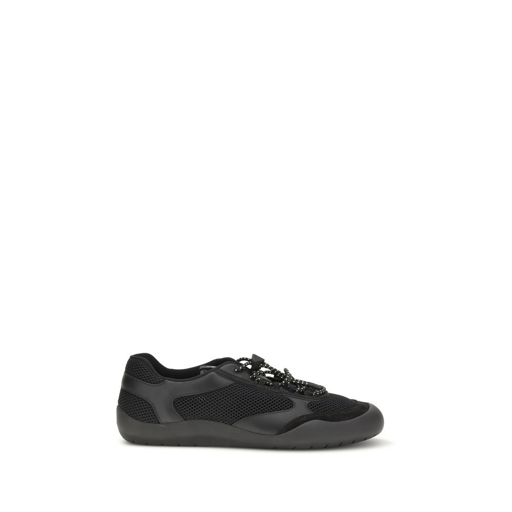 Trendy Black Low Top Athletic Sneakers designed by Prada