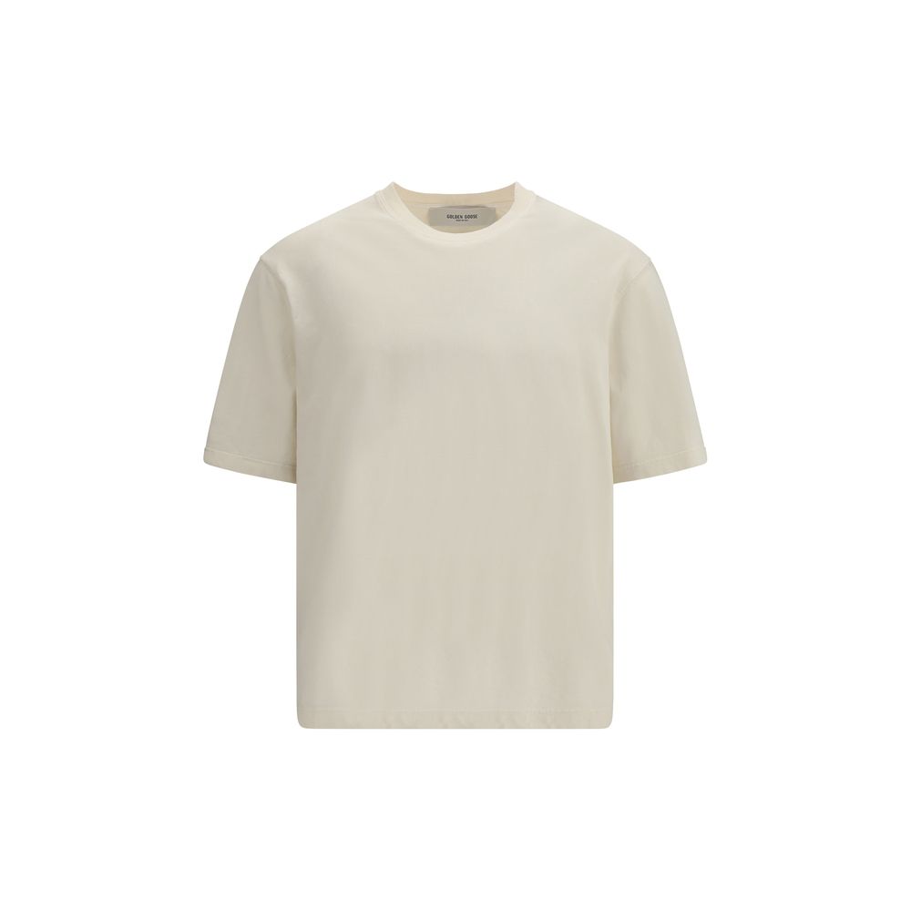 Stylish Beige Cotton T-Shirt designed by Golden Goose