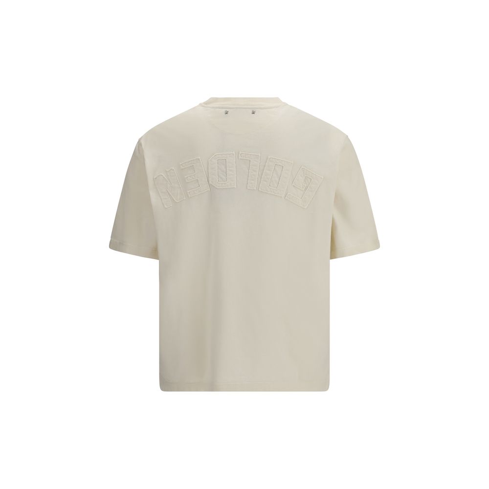Stylish Beige Cotton T-Shirt designed by Golden Goose - Image 2