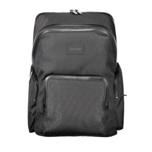 Black Polyester Men's Backpack