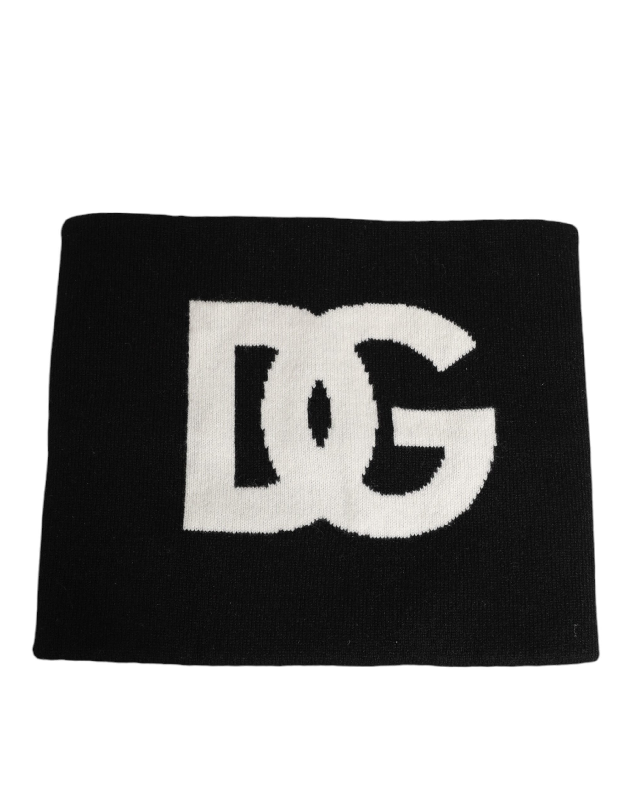 Black Logo Cashmere Men Scarf designed by Dolce&Gabbana - Image 2