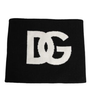 Black Logo Cashmere Men Scarf designed by Dolce&Gabbana