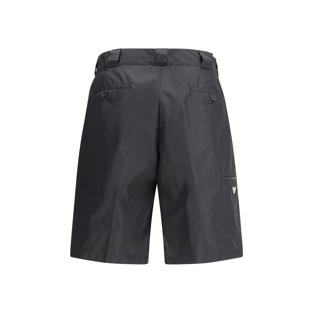 Trendy Black Re-Nylon Bermuda Shorts designed by Prada - Image 2
