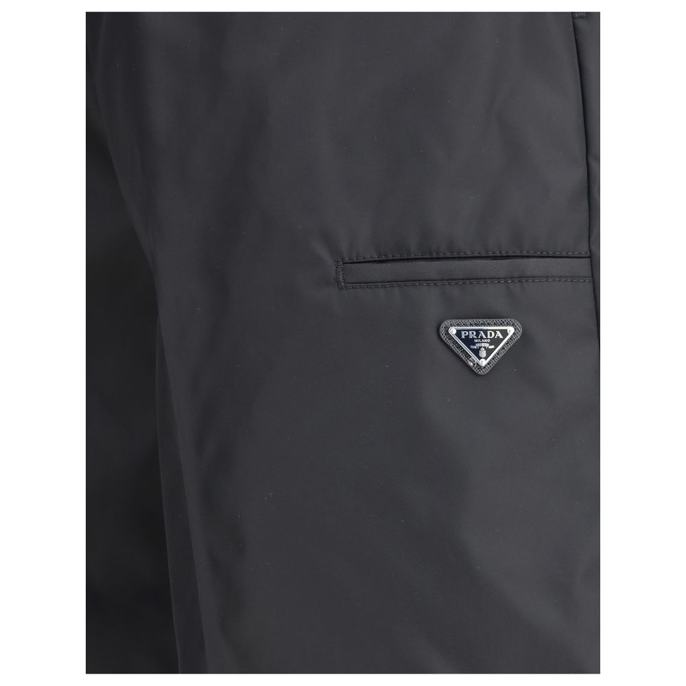 Trendy Black Re-Nylon Bermuda Shorts designed by Prada - Image 3