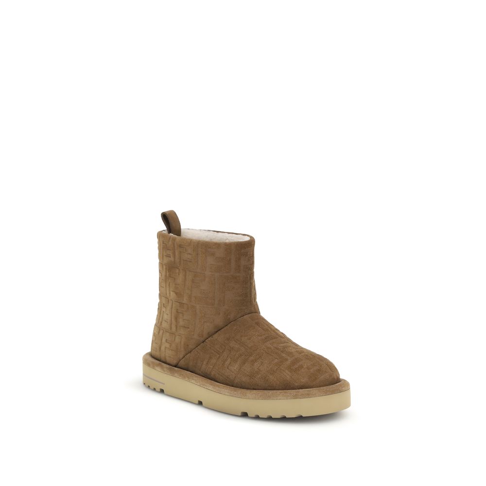 Chic Brown Leather Ankle Boots designed by Fendi - Image 2