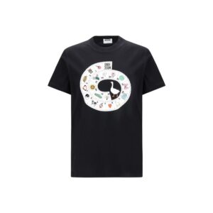 Stylish Black Soft Cotton T-Shirt designed by Moschino