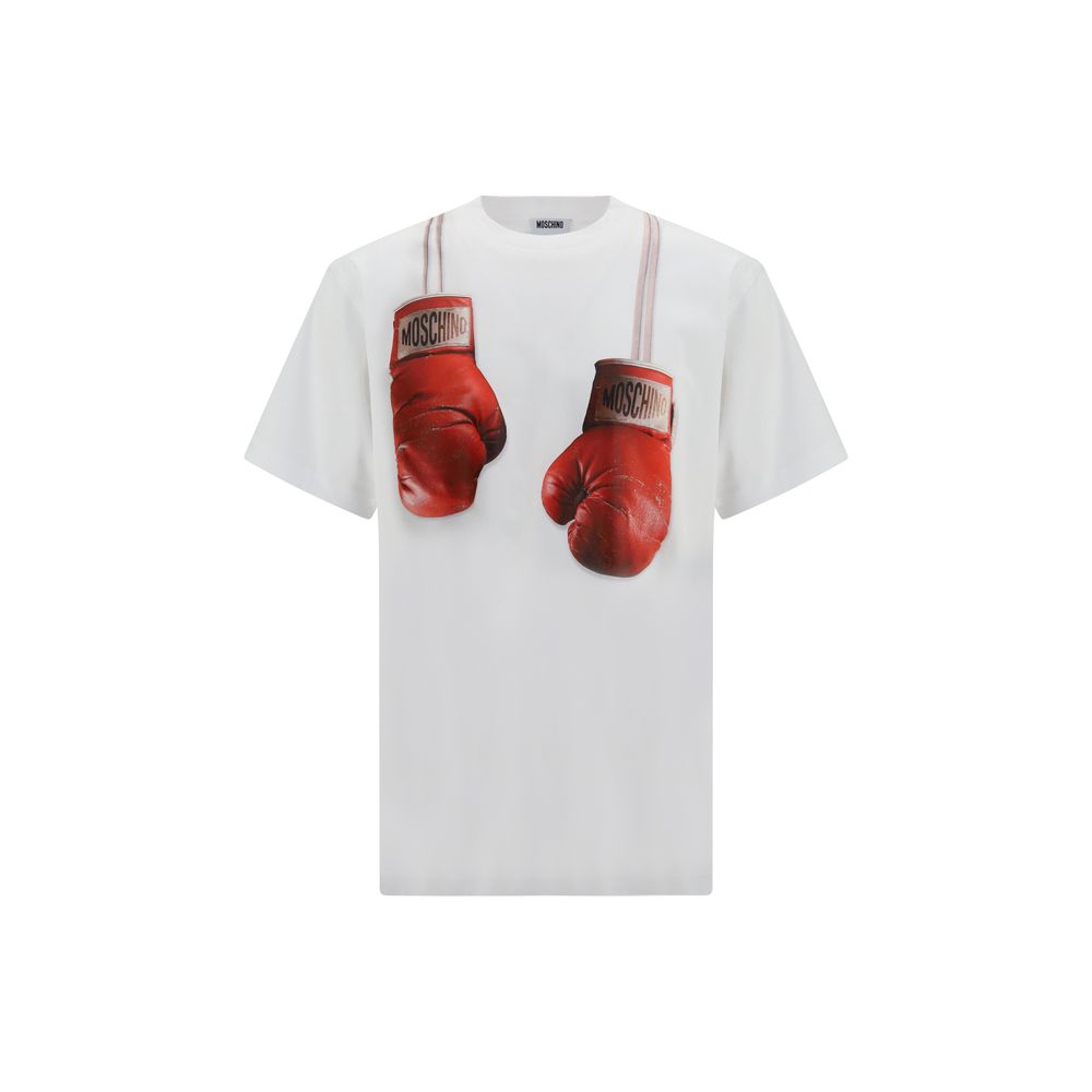 Stylish White Soft Cotton T-Shirt designed by Moschino