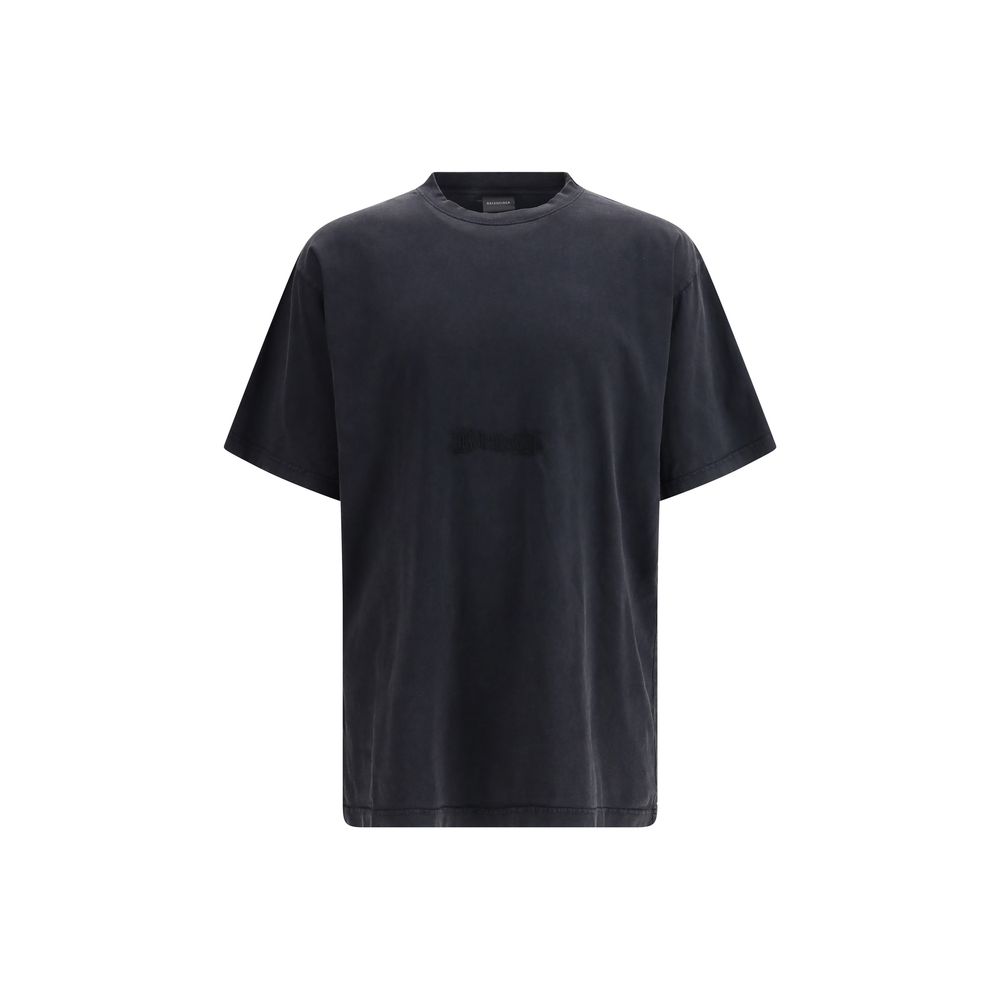 Elegant Black Cotton T-Shirt designed by Balenciaga