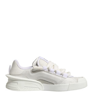 White Leather Low Top Sneakers designed by Dolce&Gabbana