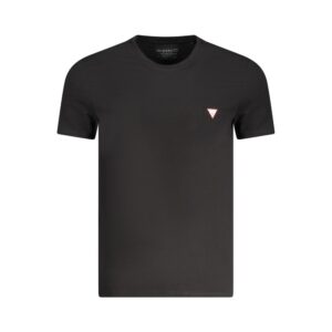 Black Cotton Men's T-Shirt designed by Guess
