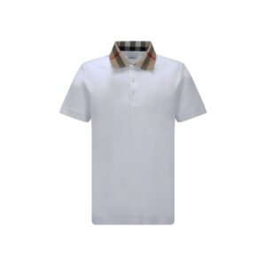 Elegant White Soft Cotton Polo designed by Burberry